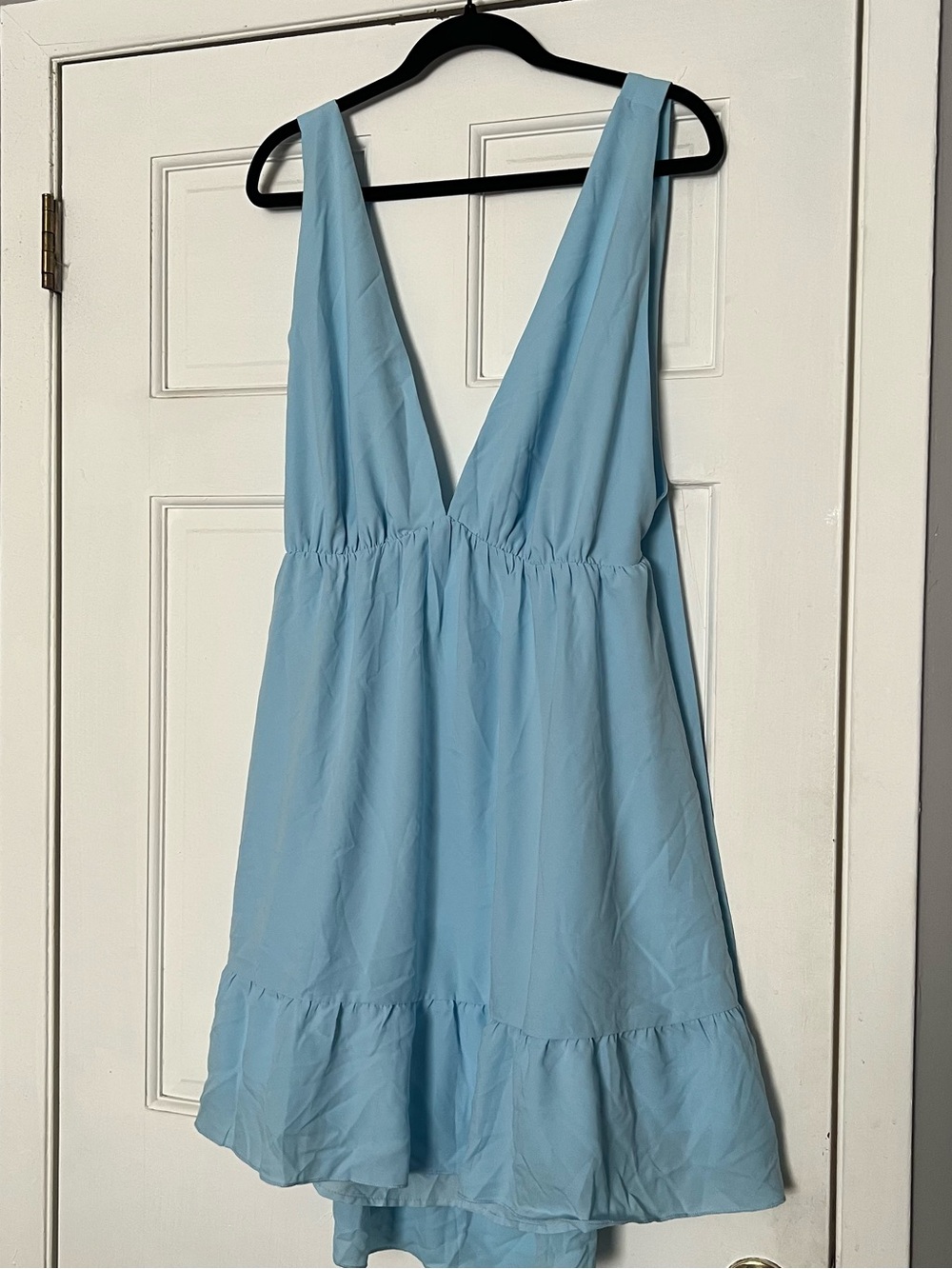 Light Blue V-Neck Women's Sleepdress